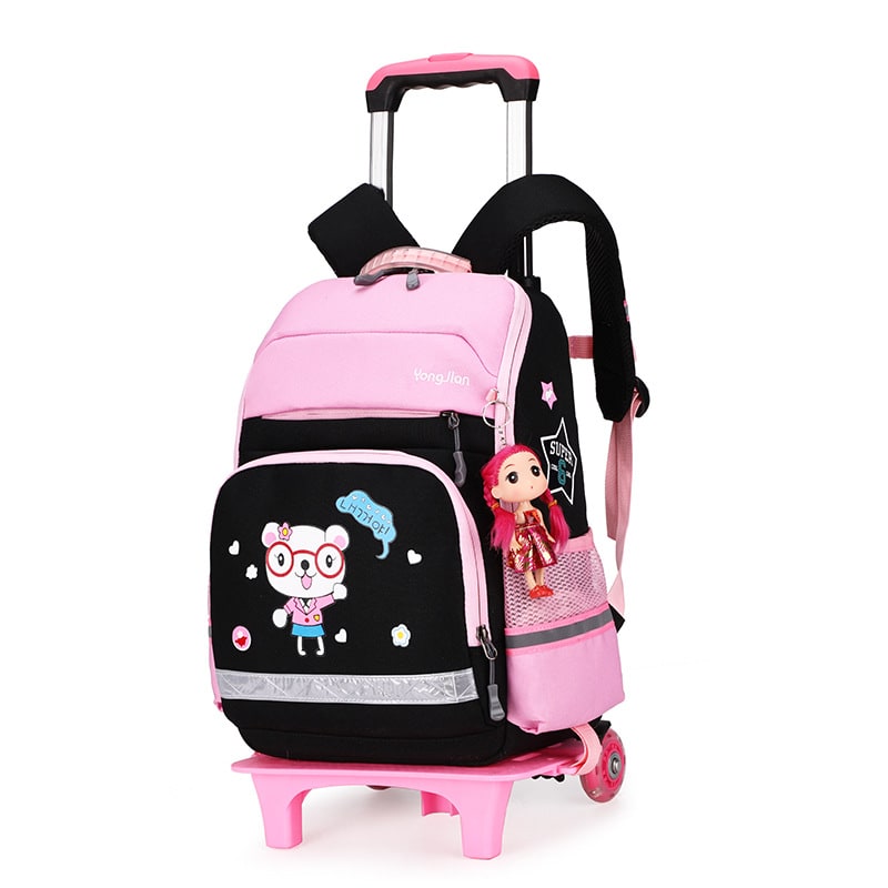 School Bag Childrens Rolling Backpack Wheeled Detachable - Image 3