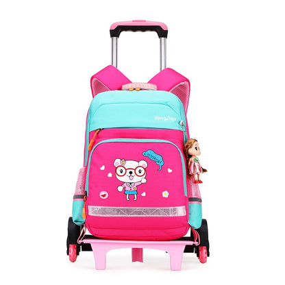 School Bag Childrens Rolling Backpack Wheeled Detachable - Image 4