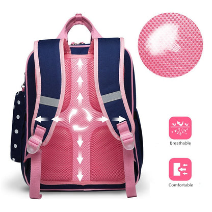 School Bag Elementary Kids Backpack Breathable Reflective - Image 1