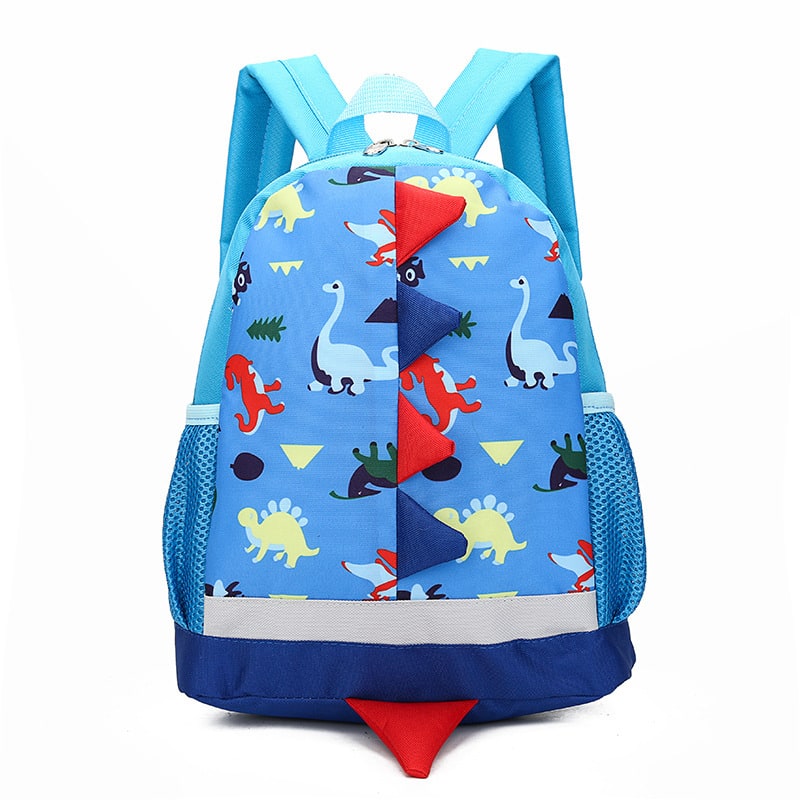 School Bag Kids Backpack Childrens Dinosaur Spikes Pocket - Image 1