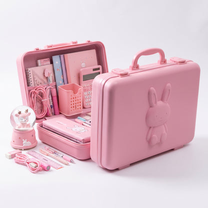 Gift Pink School Supplies Cute Cartoon Childrens Stationery Set - angle