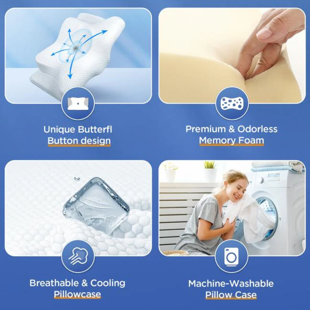Side Sleeper Pillow Memory Foam Pillow Pillow for Neck Pain Snoring - Image 12