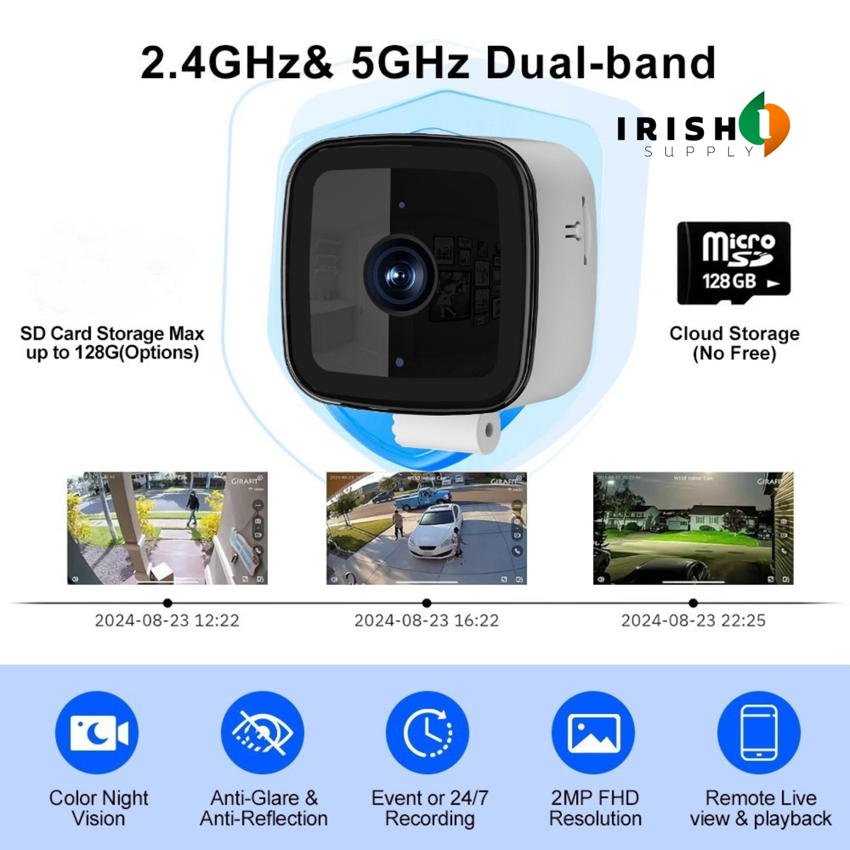 Smart Ai Window Security Camera With No Monthly Fees Record Directly To Sd Card Live Alerts And Motion Detection Crisp 2k Detail - Image 2