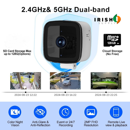 Smart Ai Window Security Camera With No Monthly Fees Record Directly To Sd Card Live Alerts And Motion Detection Crisp 2k Detail - Image 2
