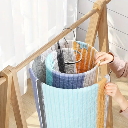Spiral Drying Rack Metal Laundry Clothes Hanger For Blankets Sheets Large Items - Image 1