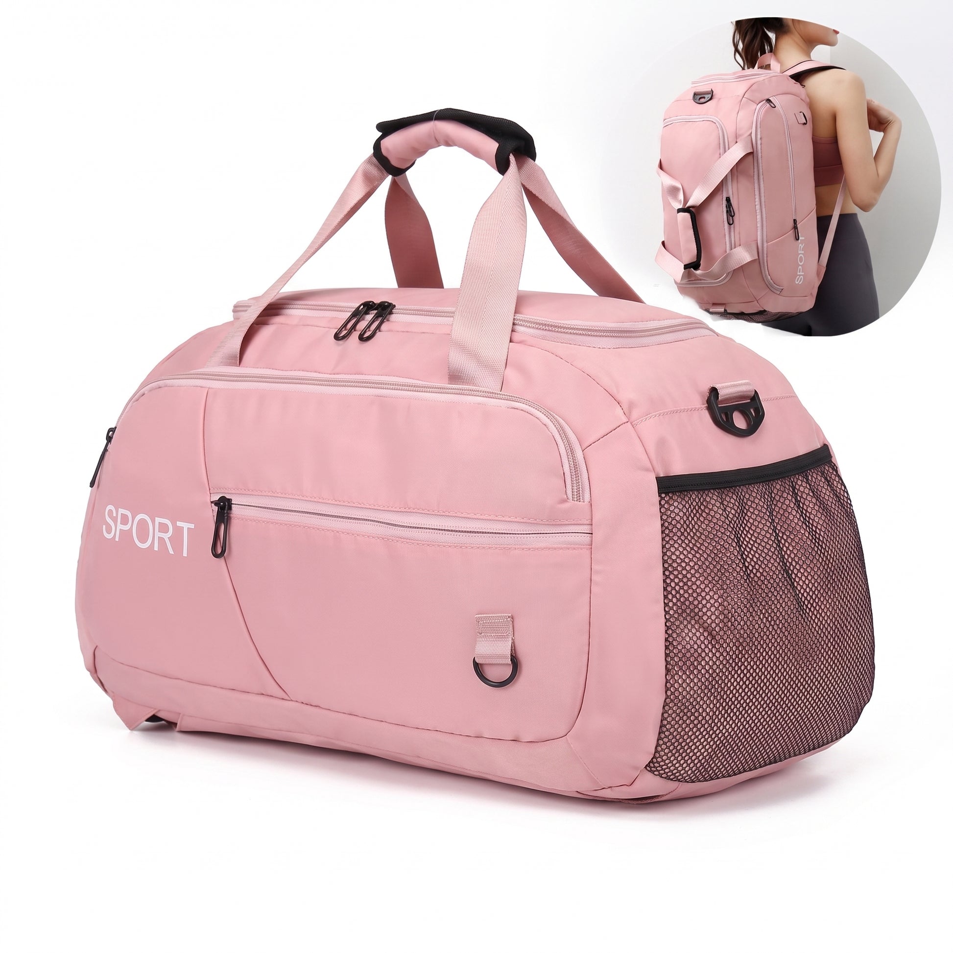 Gym Bag Travel Duffel Shoe Compartment Sports - angle