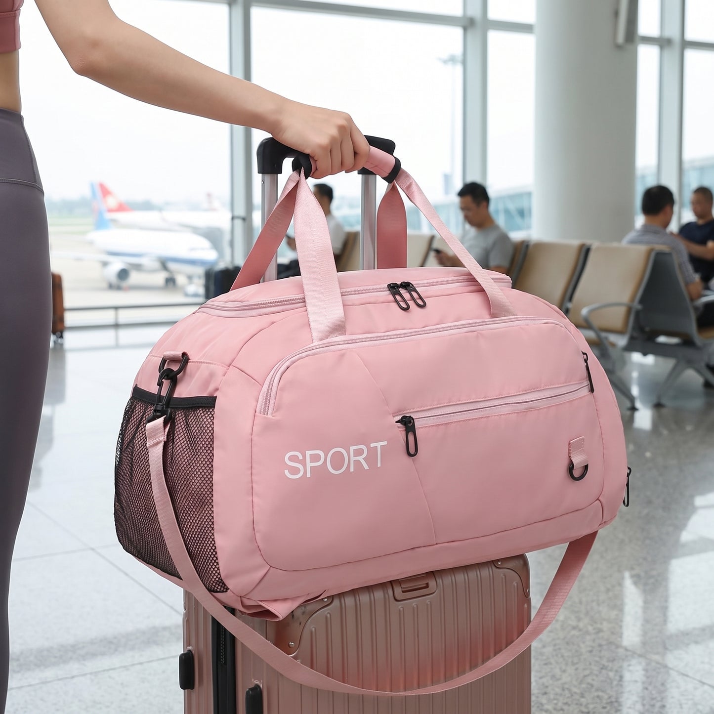 Gym Bag Travel Duffel Shoe Compartment Sports - hero