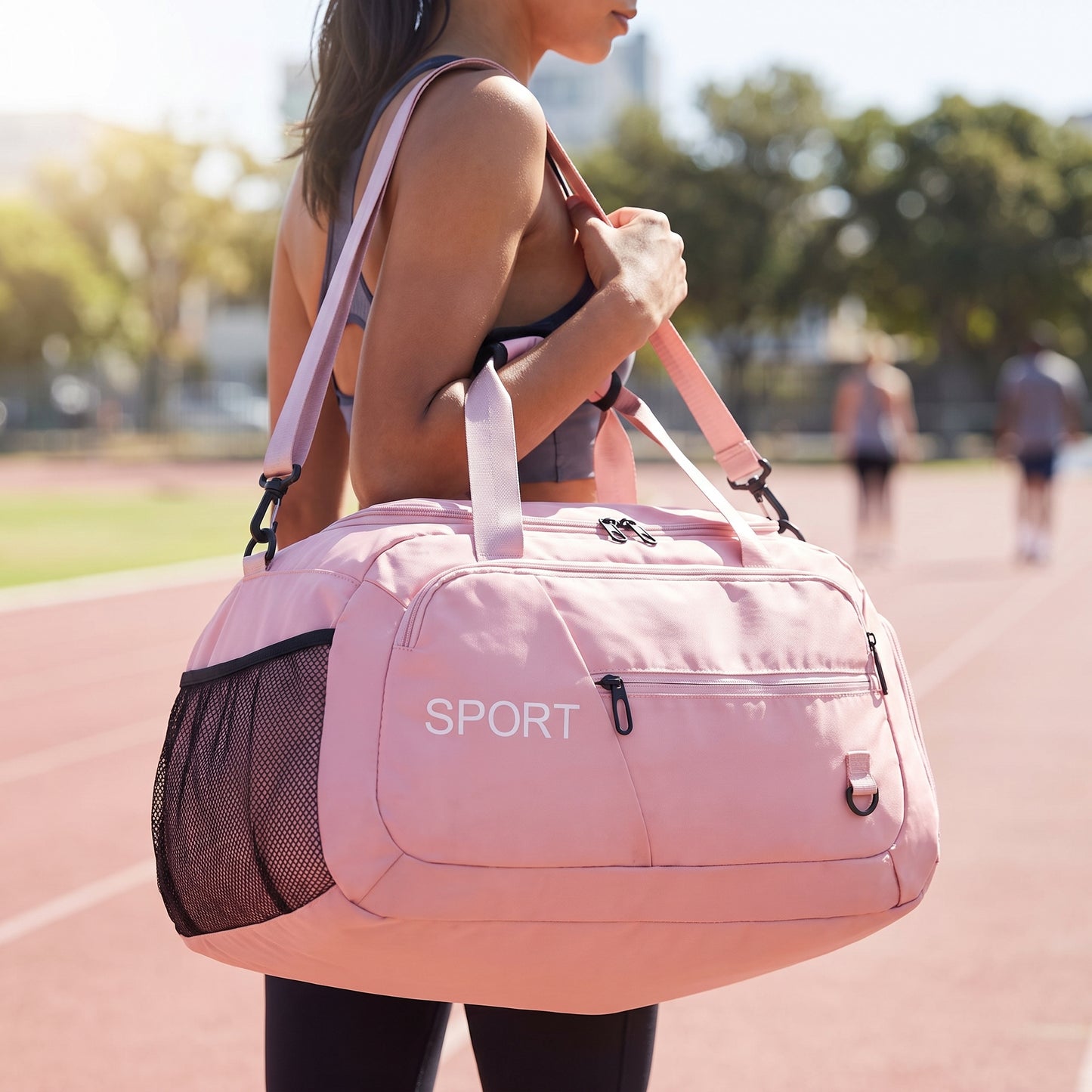 Gym Bag Travel Duffel Shoe Compartment Sports - Image 1