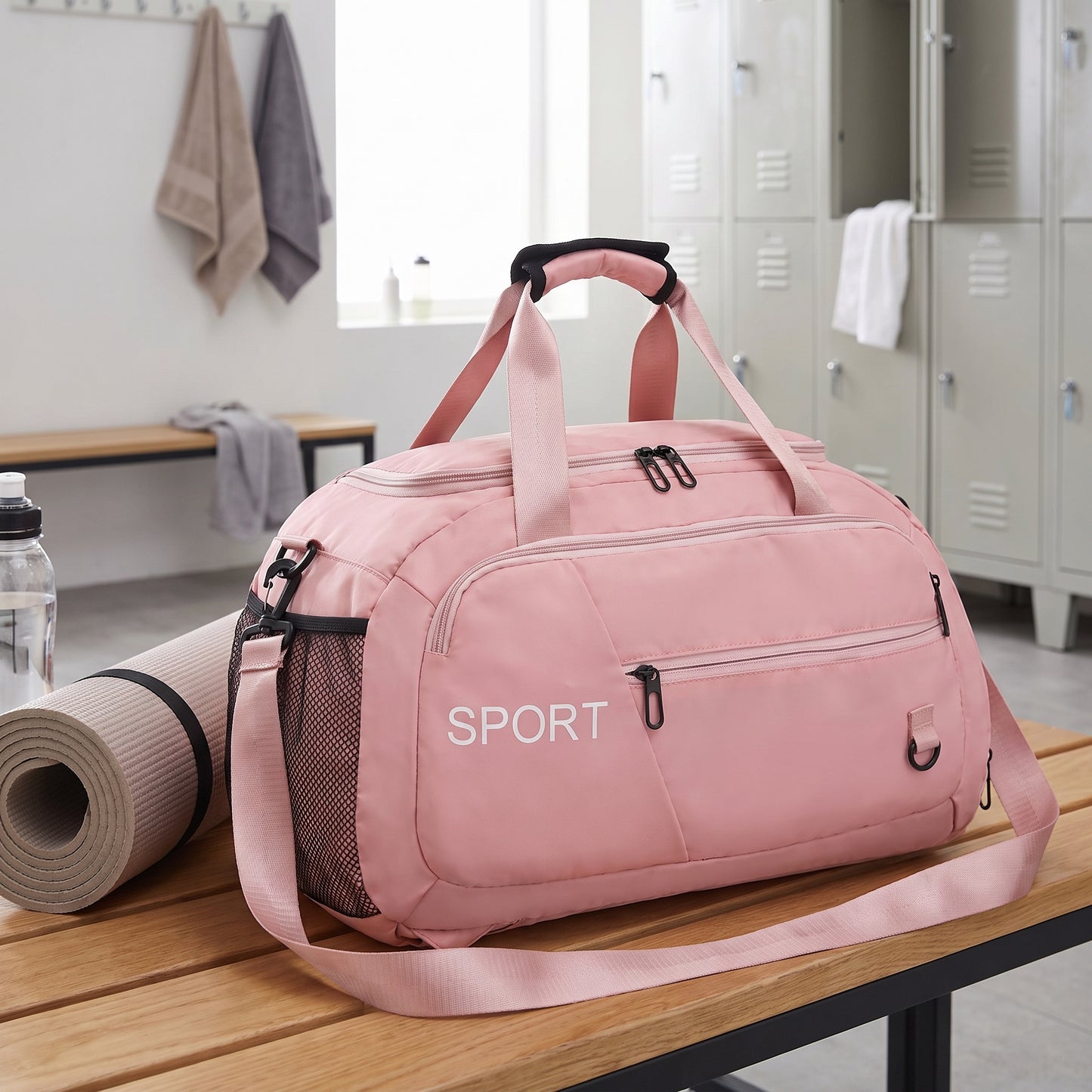 Gym Bag Travel Duffel Shoe Compartment Sports - hero