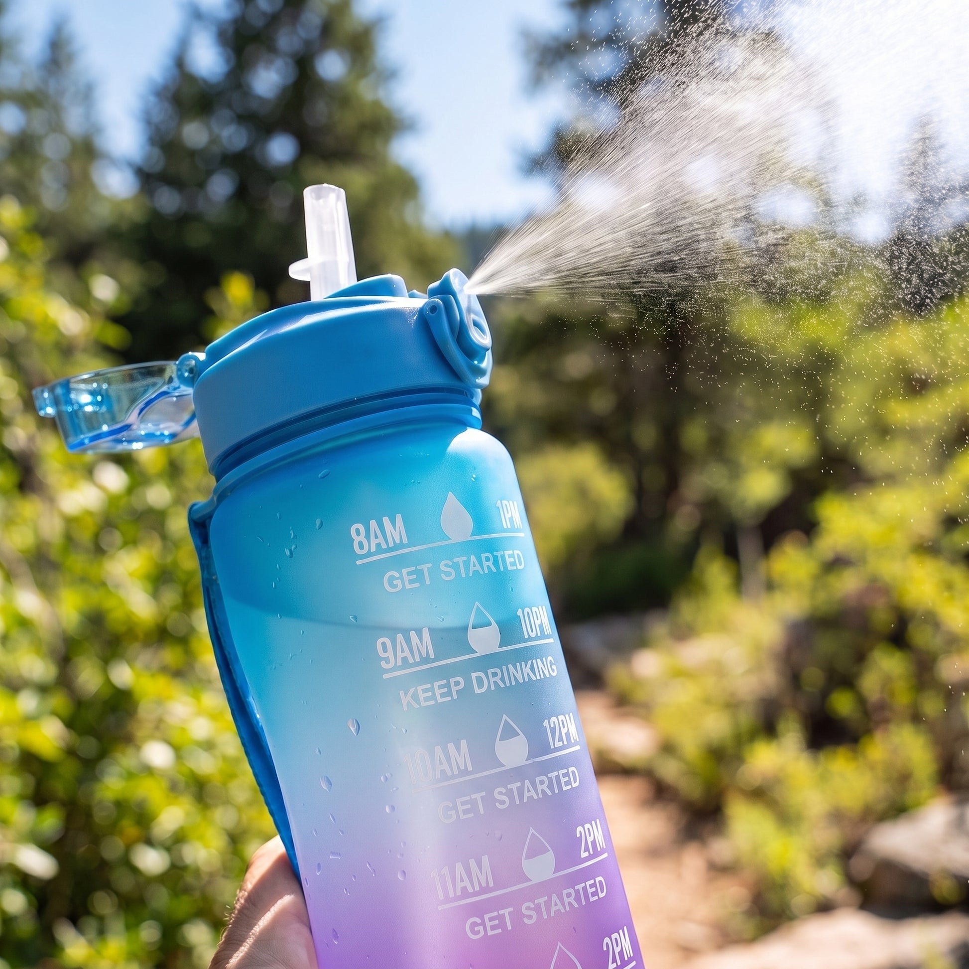 Water Bottle Motivational Spray Sports Time Marker - hero