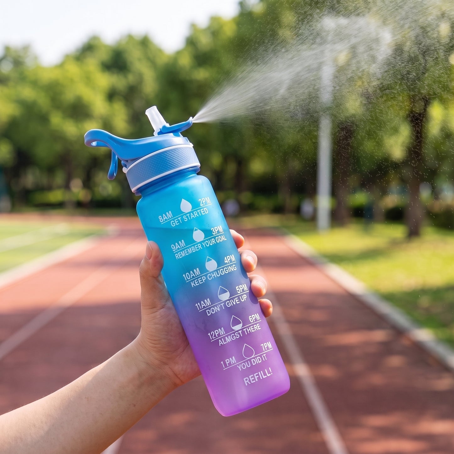 Water Bottle Motivational Spray Sports Time Marker - Image 7