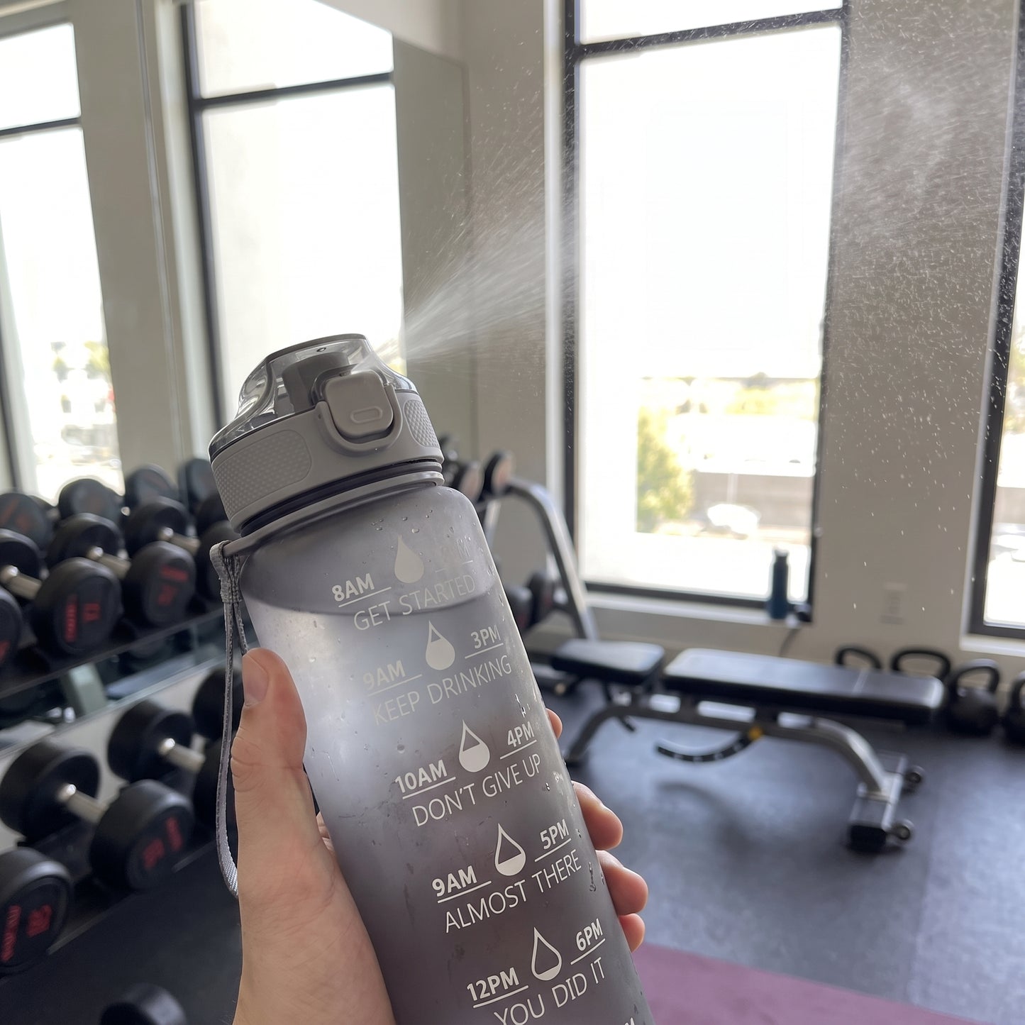 Water Bottle Motivational Spray Sports Time Marker - Image 12