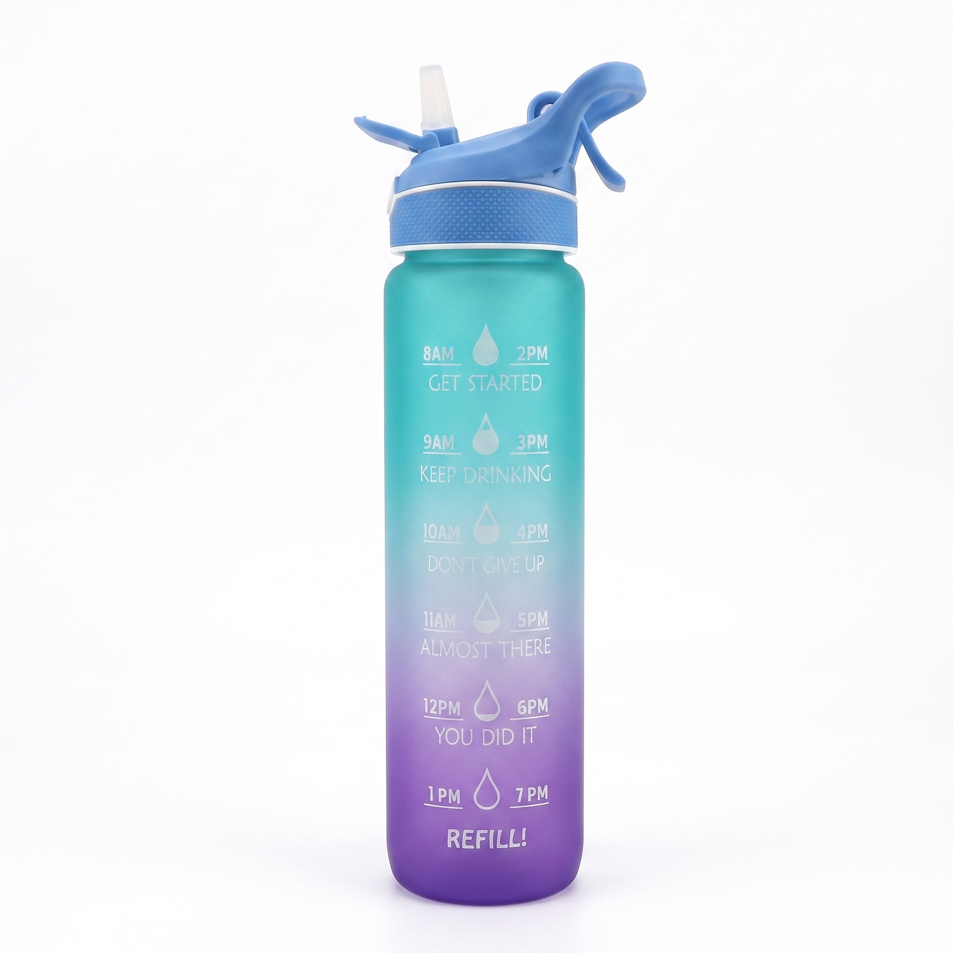 Water Bottle Motivational Spray Sports Time Marker - studio