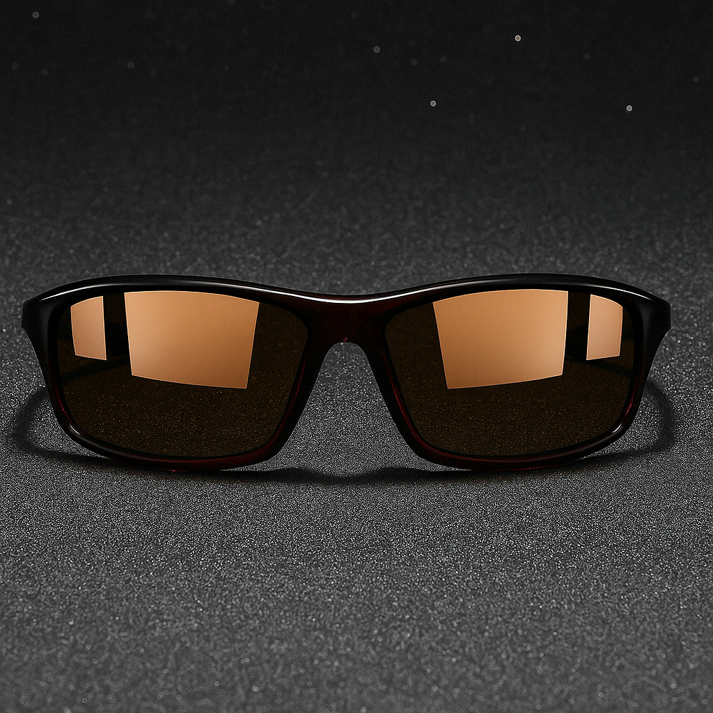 Sporty Polarized Sunglasses | Dark Frames With Mirrored Lenses - Image 2