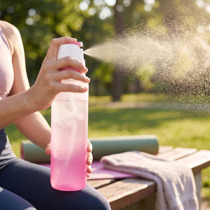 Water Bottle Spray Portable Sport Frosted Handle - Image 44