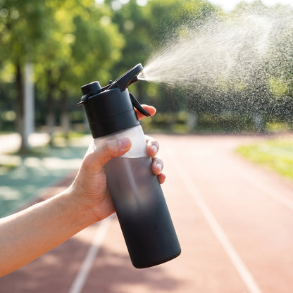 Water Bottle Spray Portable Sport Frosted Handle - Image 36