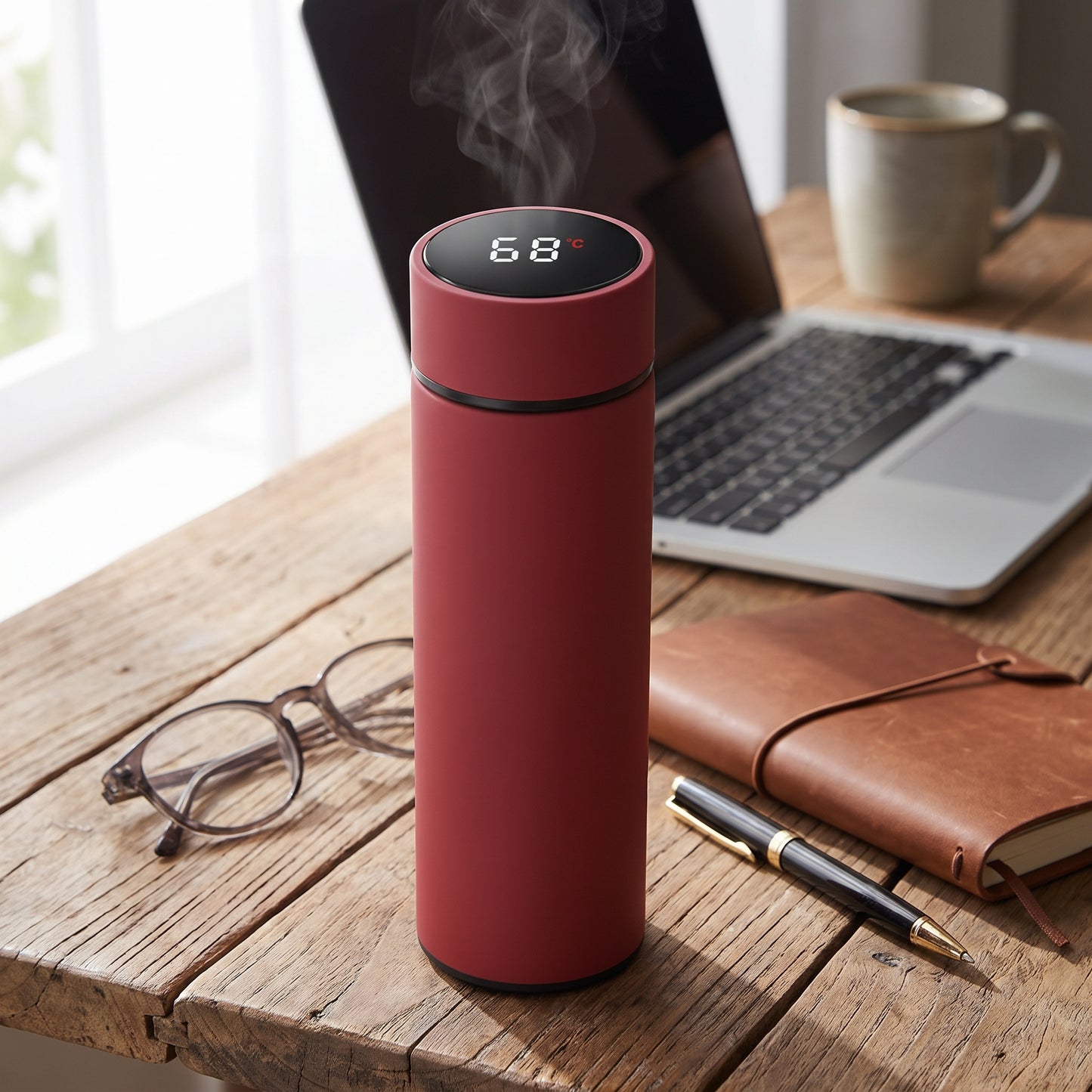 Smart Thermos Bottle Stainless Steel Insulated - in-use