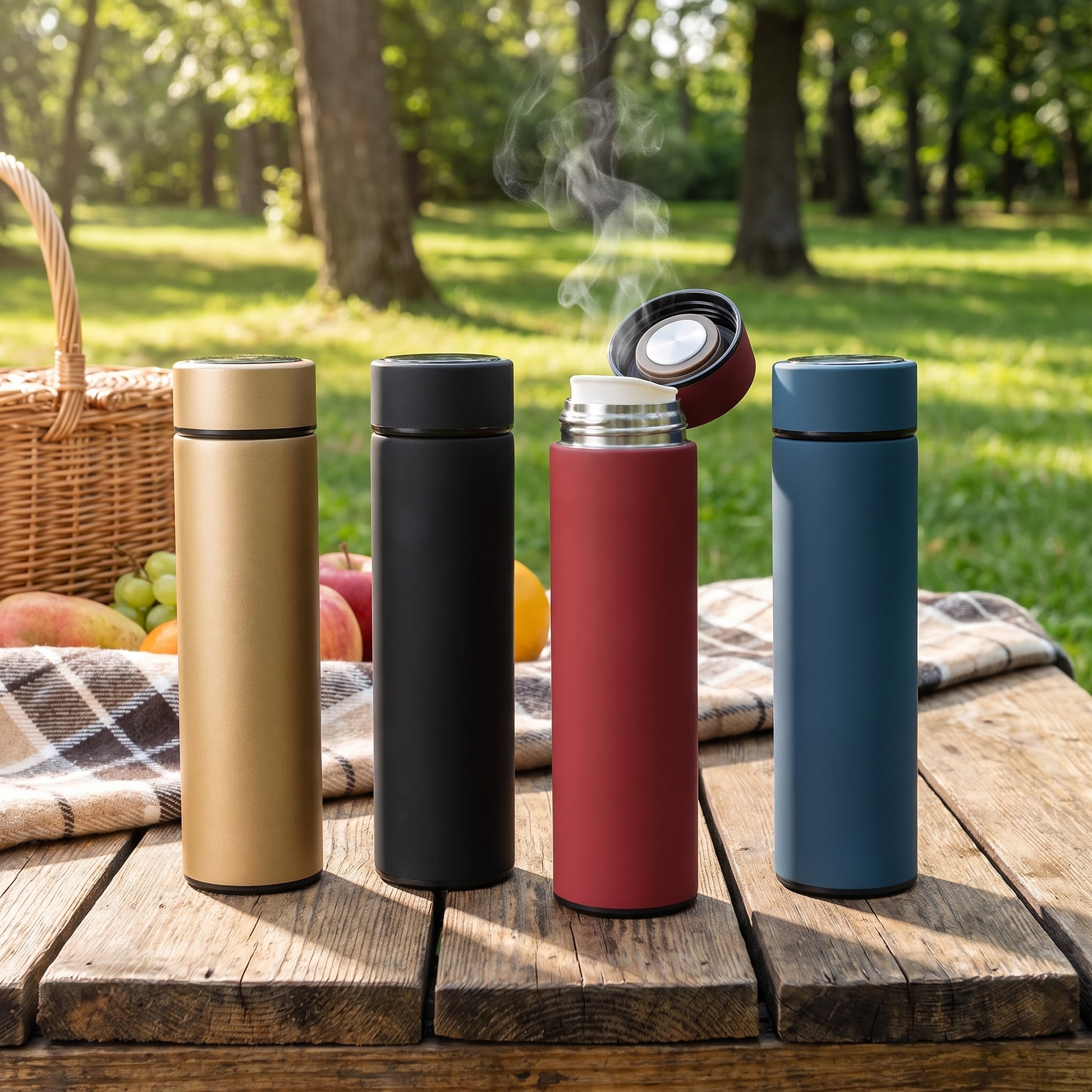 Smart Thermos Bottle Stainless Steel Insulated - in-use