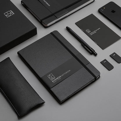 Stationery Set Black Notebook Pen Pouch Magic Bookmarks - Image 4