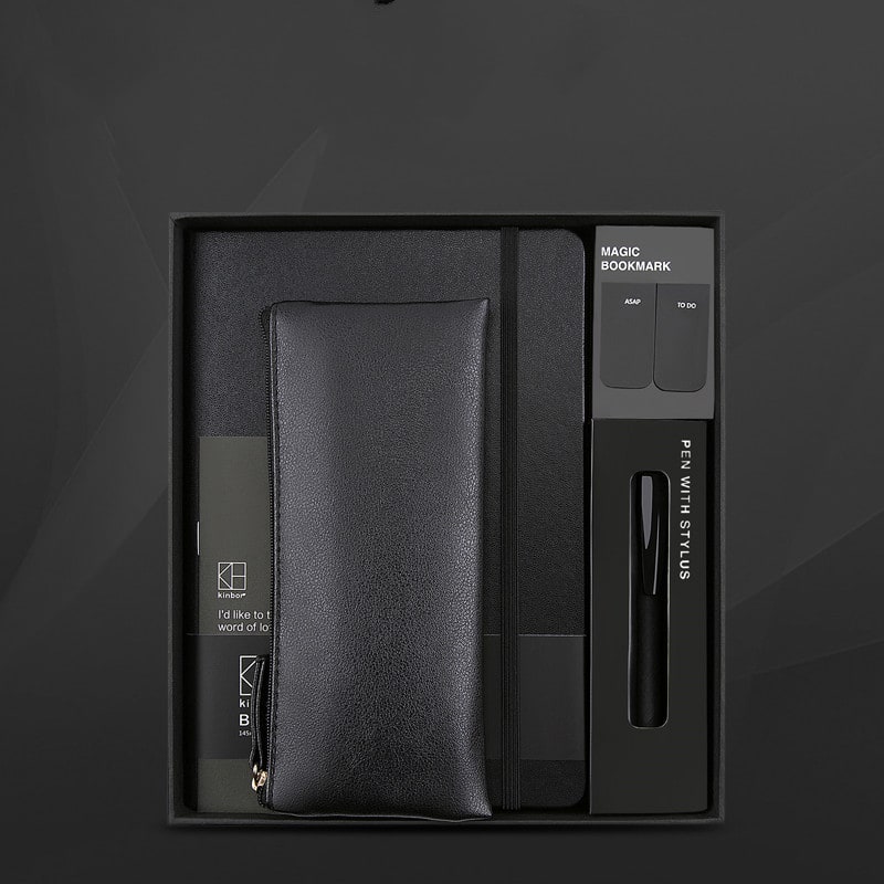 Stationery Set Black Notebook Pen Pouch Magic Bookmarks - Image 5