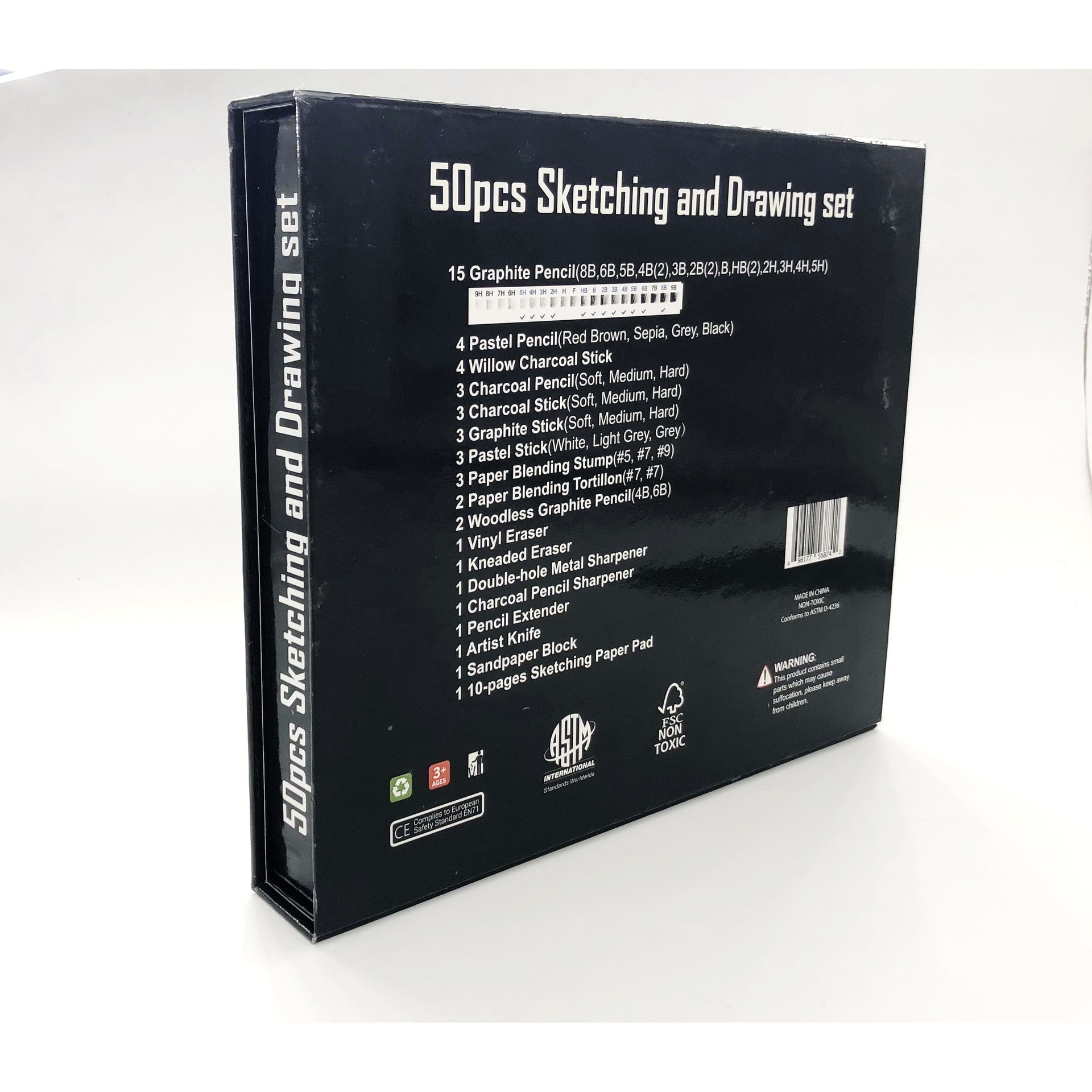 Stationery Set Sketching Drawing Art Supplies Kit 50pcs - Image 3