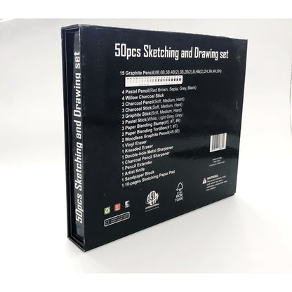 Stationery Set Sketching Drawing Art Supplies Kit 50pcs - Image 3