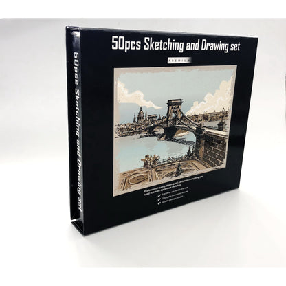 Stationery Set Sketching Drawing Art Supplies Kit 50pcs - Image 7