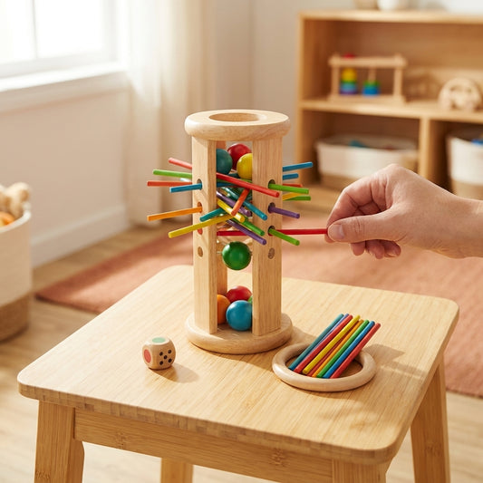 Stick Game Wooden Toy Dexterity Balance Preschool Learning Wooden Game - Image 2