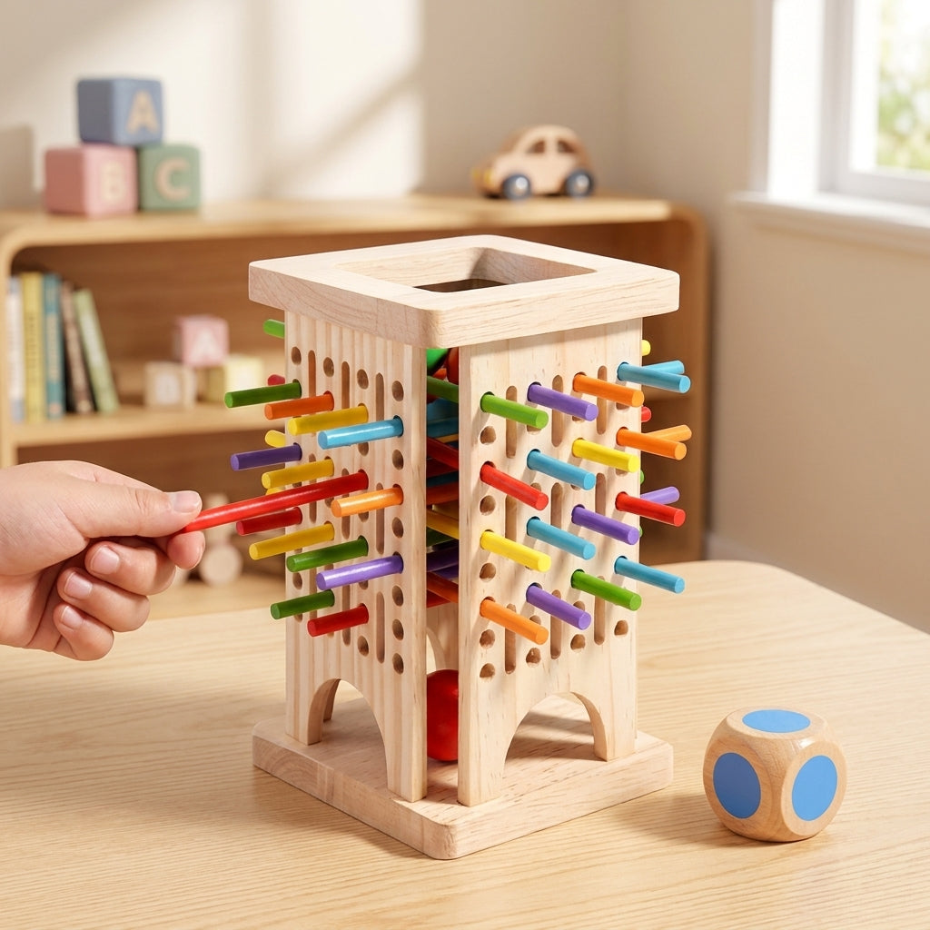 Stick Game Wooden Toy Dexterity Balance Preschool Learning Wooden Game - Image 3