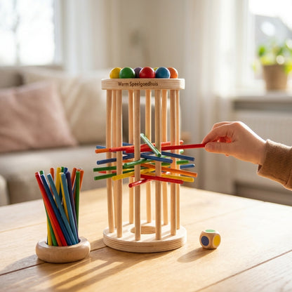 Stick Game Wooden Toy Dexterity Balance Preschool Learning Wooden Game - Image 5