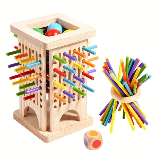 Stick Game Wooden Toy Dexterity Balance Preschool Learning Wooden Game - Image 1
