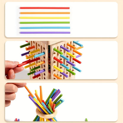 Stick Game Wooden Toy Dexterity Balance Preschool Learning Wooden Game - Image 10