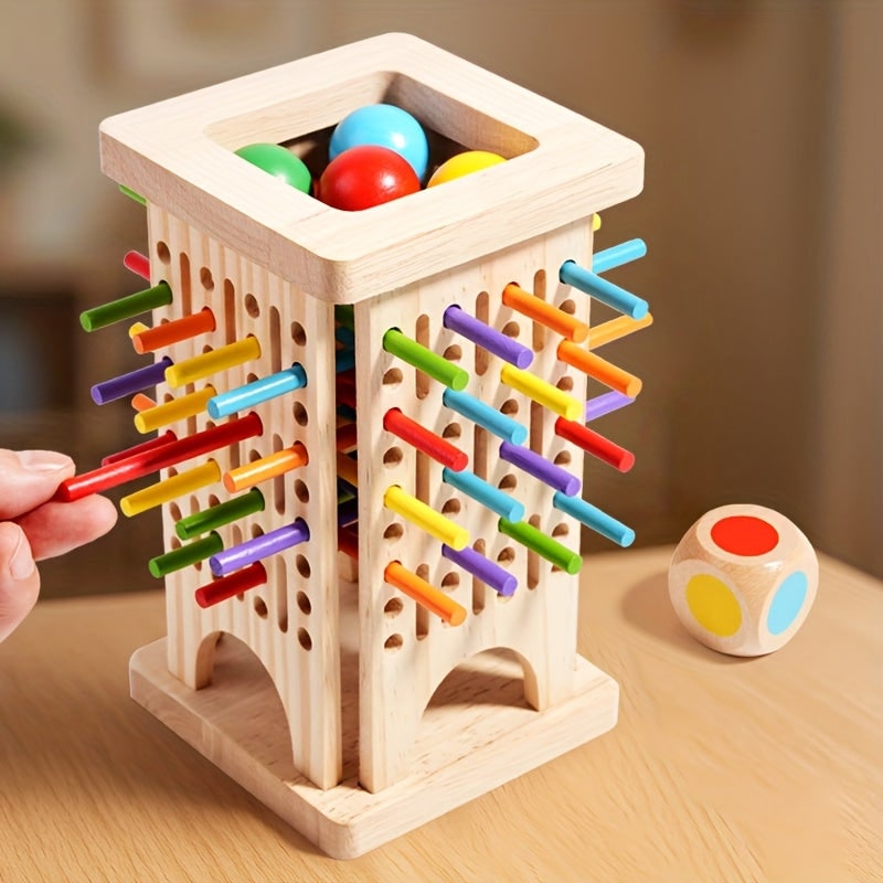 Stick Game Wooden Toy Dexterity Balance Preschool Learning Wooden Game - Image 6