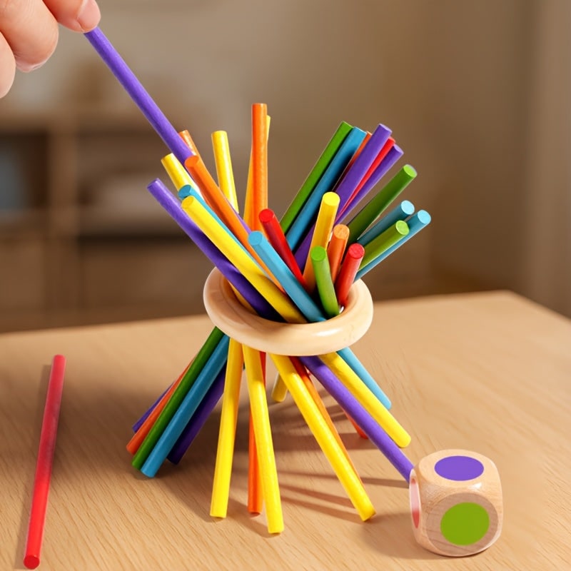 Stick Game Wooden Toy Dexterity Balance Preschool Learning Wooden Game - Image 8
