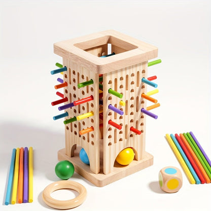 Stick Game Wooden Toy Dexterity Balance Preschool Learning Wooden Game - Image 9