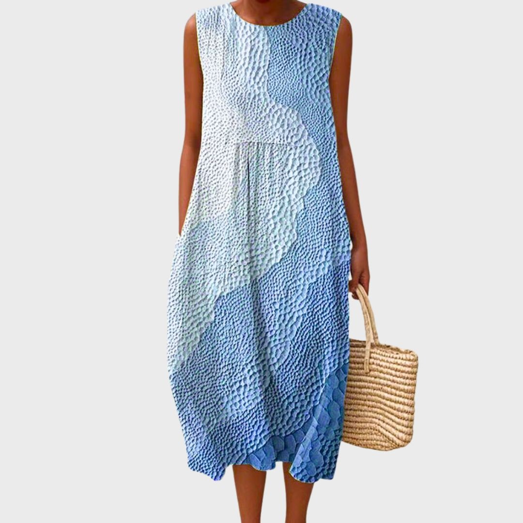 Summer Dress Casual Midi Cotton Dress Floral Print Womens Cotton Dress - Image 3