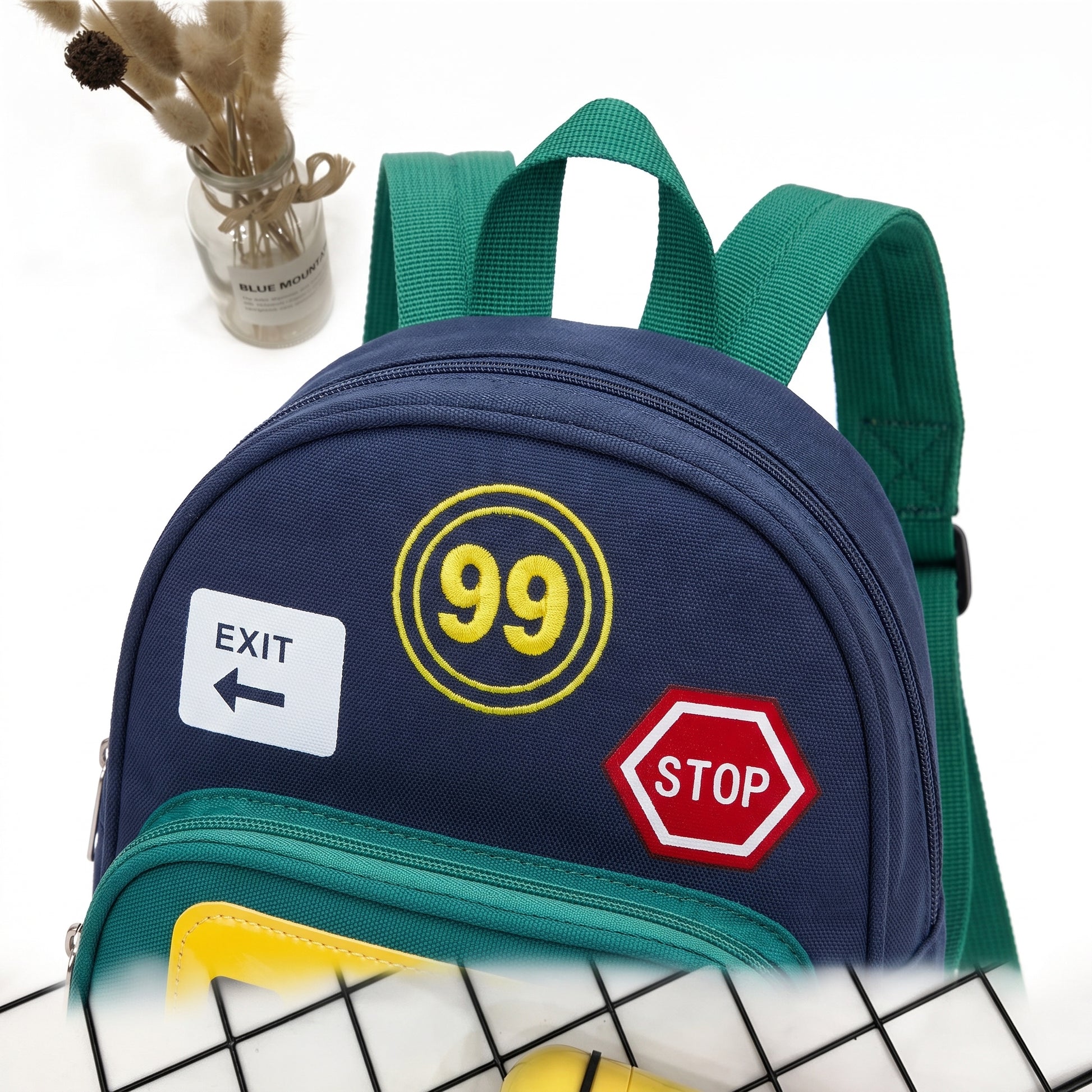 Kids Backpack Mini Toddler Bus Design Preschool - detail