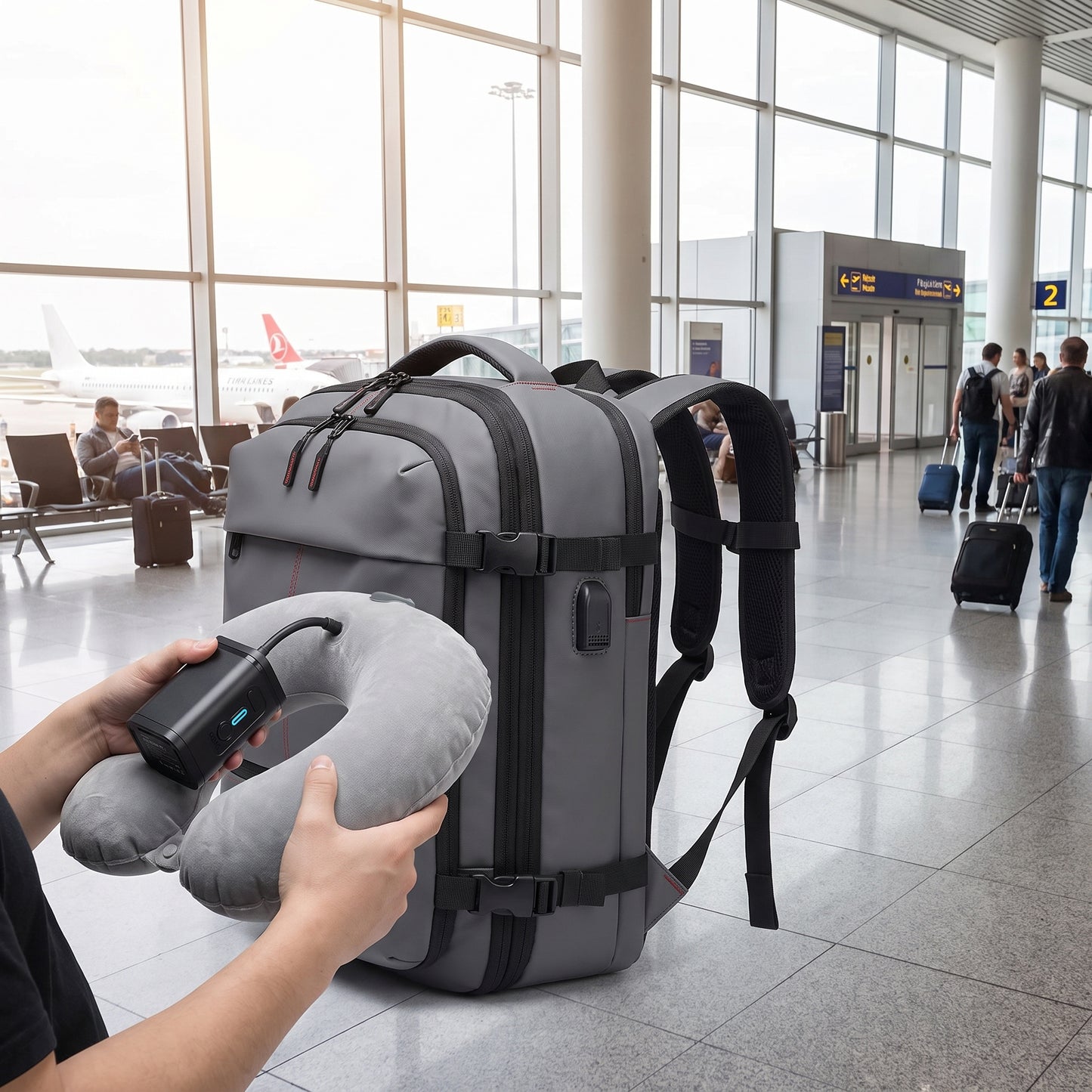 Backpack Travel Durable Vacuum Compression Laptop 17-Inch - hero