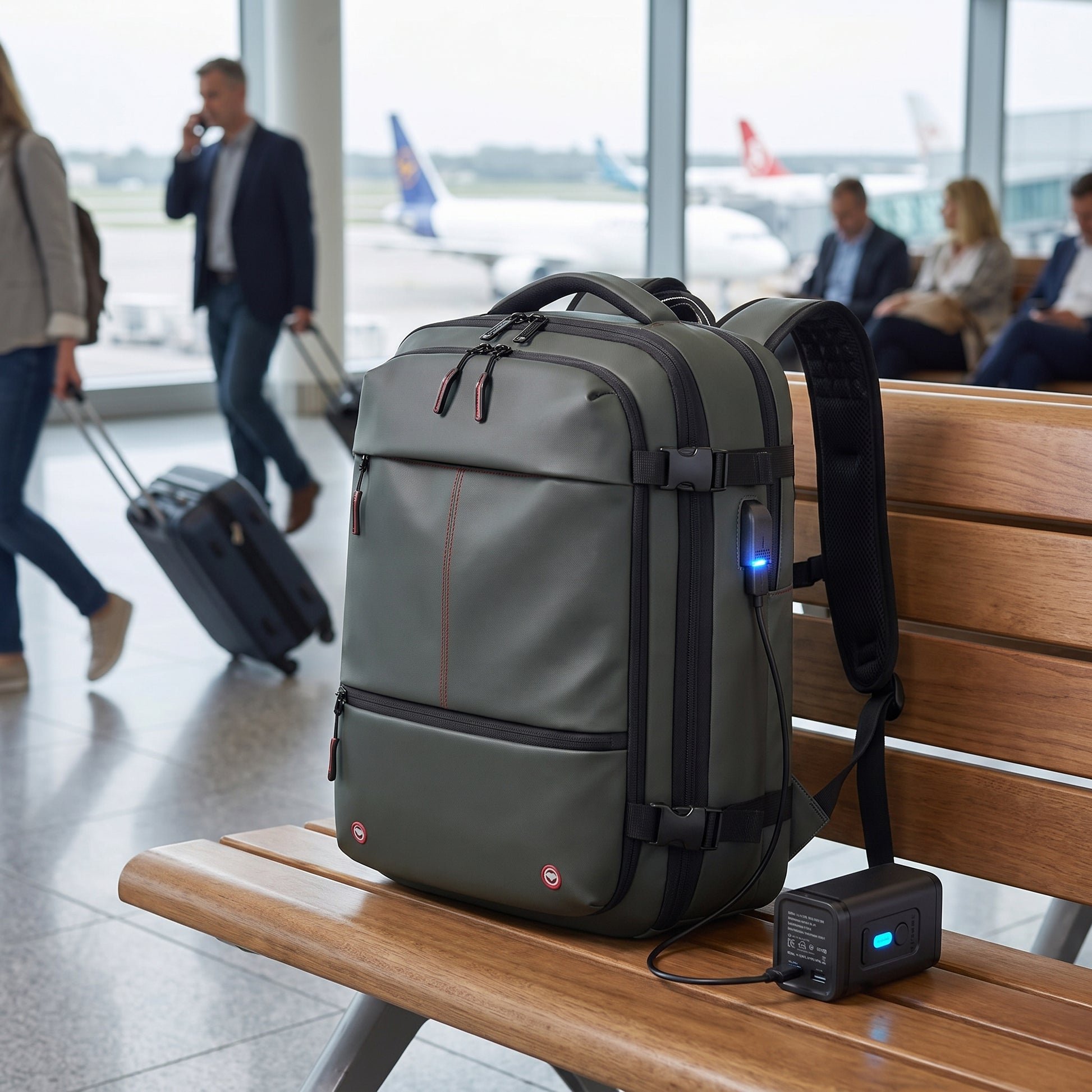 Backpack Travel Durable Vacuum Compression Laptop 17-Inch - in-use