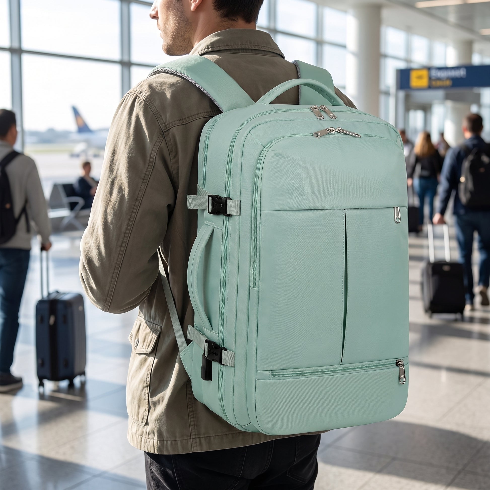 Backpack Travel Versatile Large Capacity Multiple Pockets - in-use