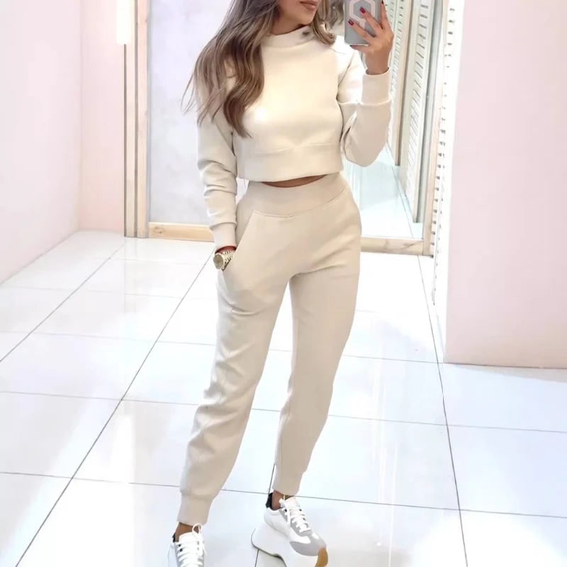 Two Piece Set Women's Loungewear Tracksuit Sweater - Image 3