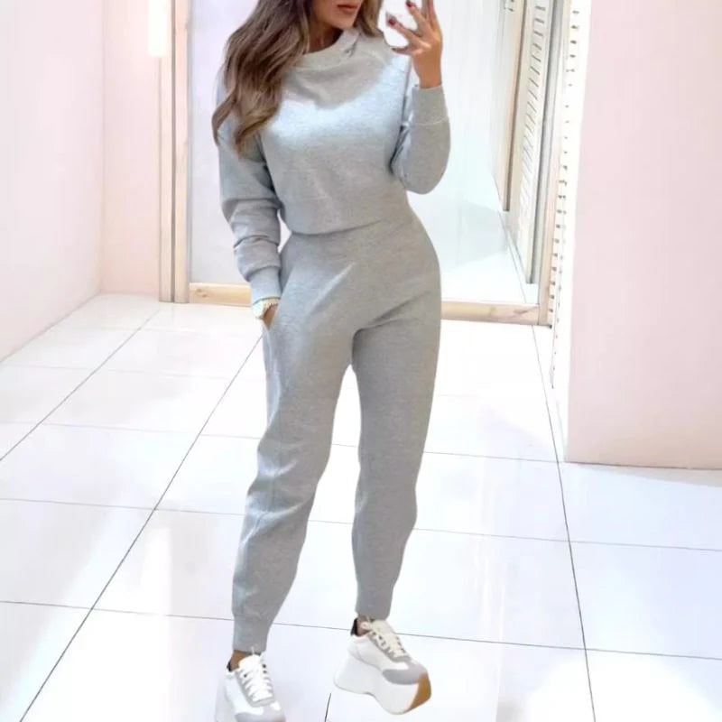 Two Piece Set Women's Loungewear Tracksuit Sweater - Image 4