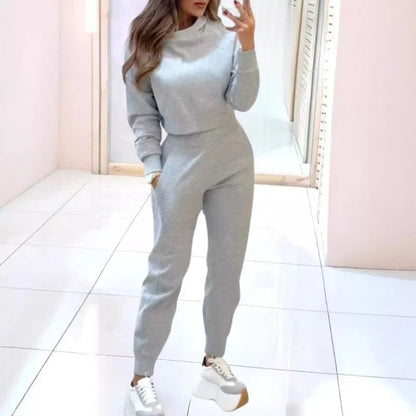 Two Piece Set Women's Loungewear Tracksuit Sweater - Image 4