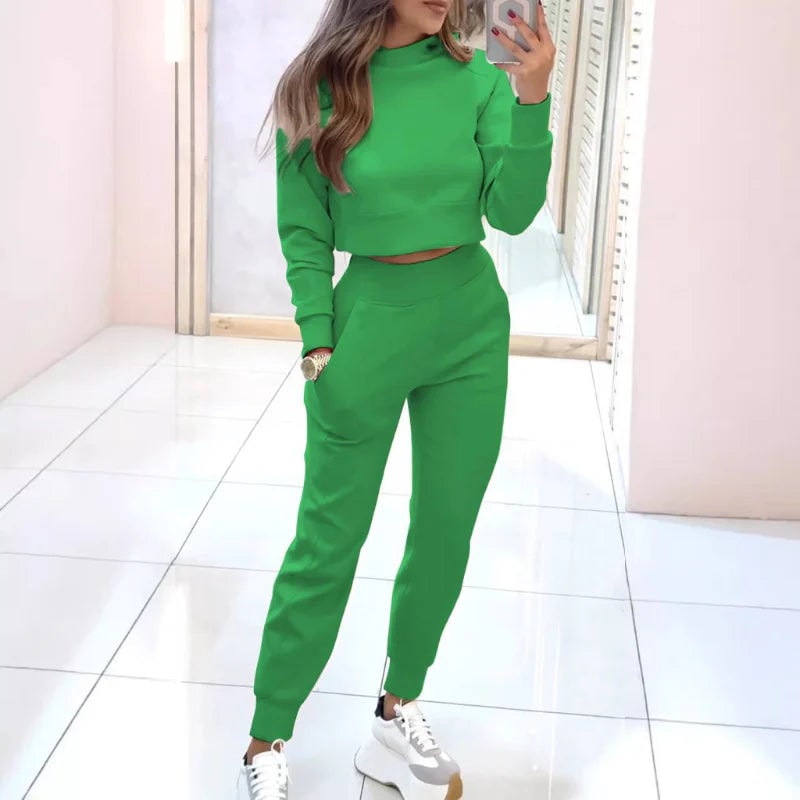 Two Piece Set Women's Loungewear Tracksuit Sweater - Image 8