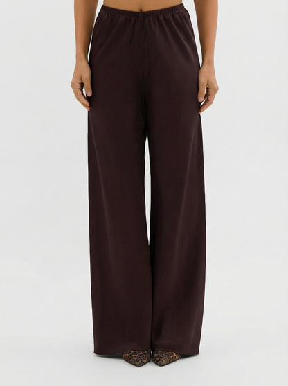 Pantaloni larghi in raso da aeroporto
