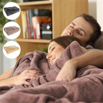 USB Heated Blanket Fleece Throw With Drawstring Bag - Image 8