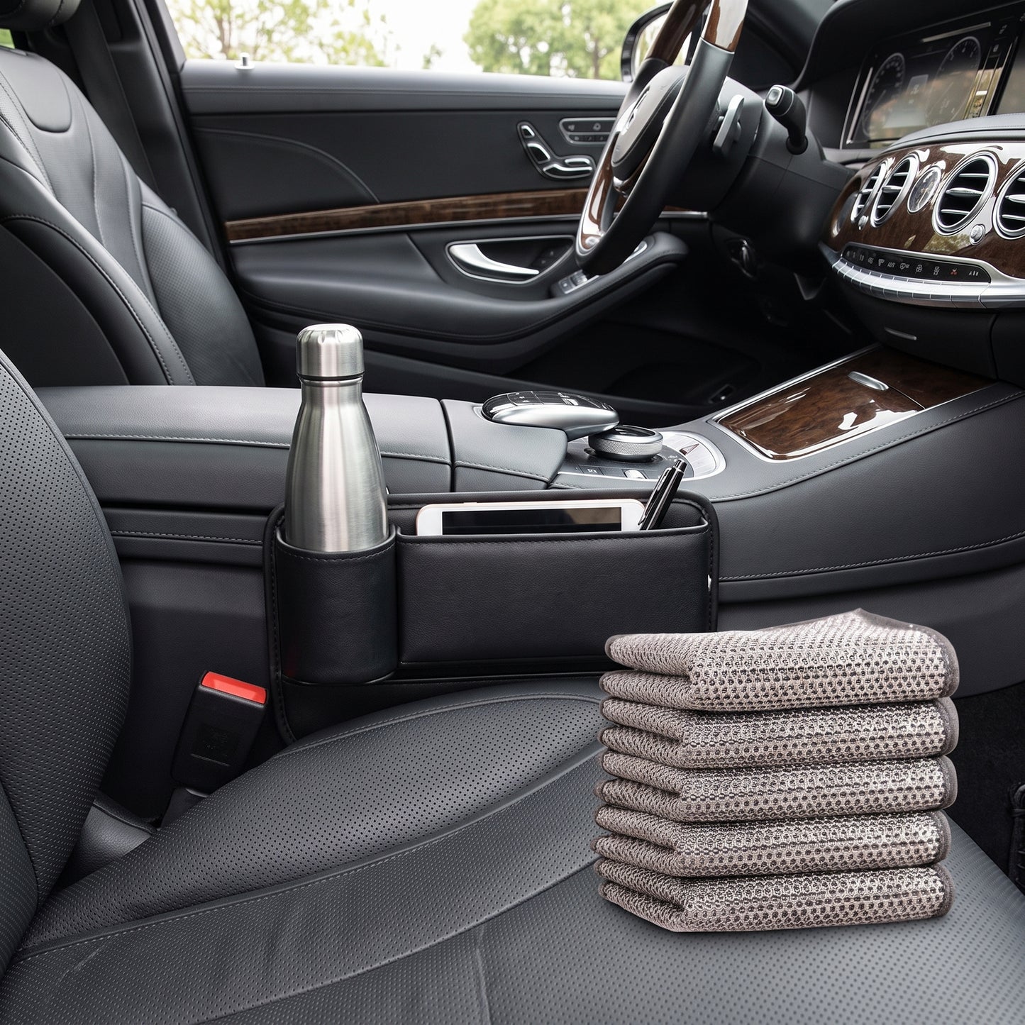 Car Storage Interior Seat Gap Filler Organizer Cup Holder - Image 32