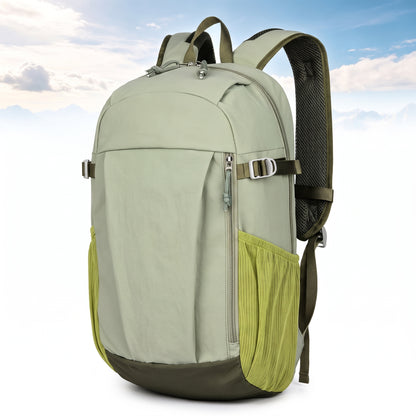 Outdoor Backpack with Supportive Small Travel and Zipper Closure - Fruit Green