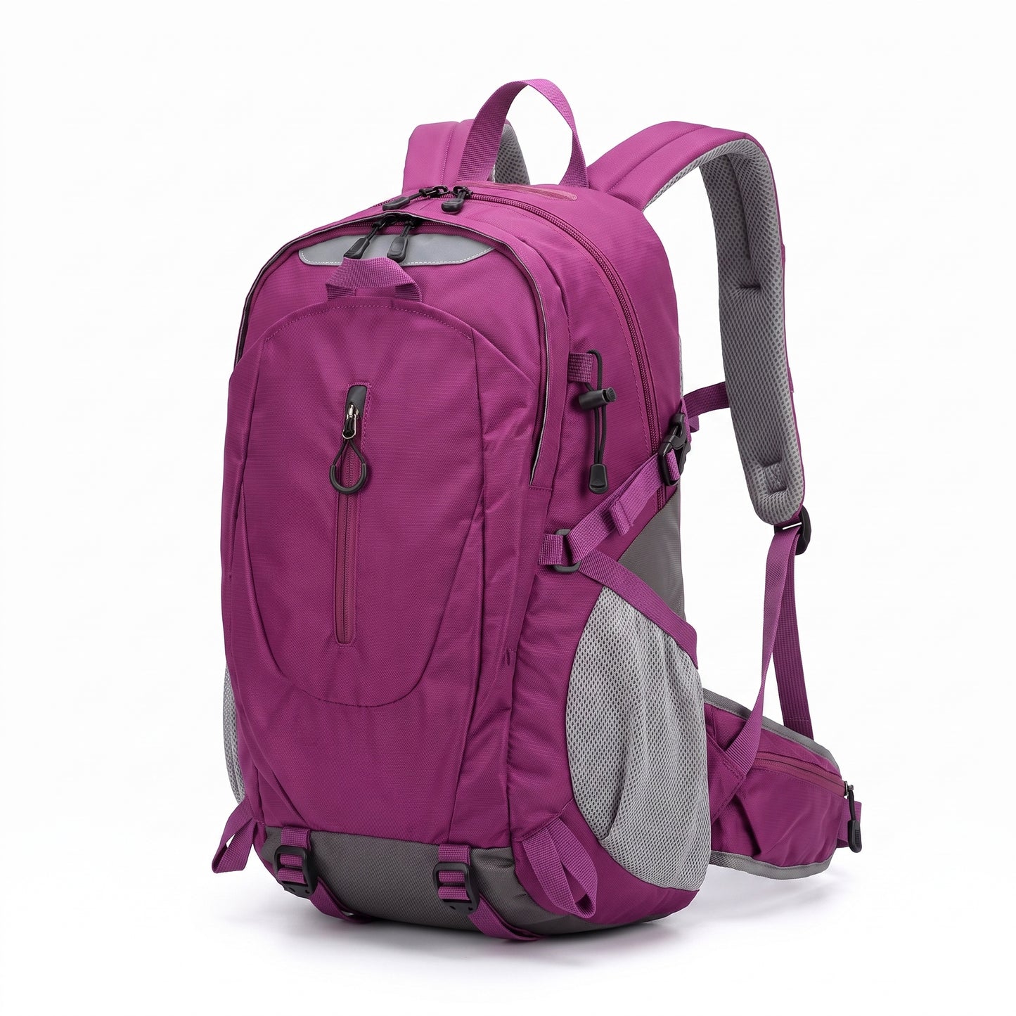Waterproof Backpack with Secure Daypack and Zipper Closure - Gray Black