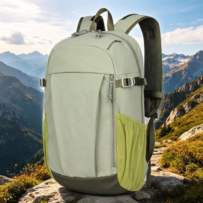 Outdoor Backpack with Supportive Small Travel and Zipper Closure - Gray